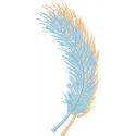 Preview of a beautiful feathers embroidery design, showcasing intricate stitching patterns for FSL and decoration projects.