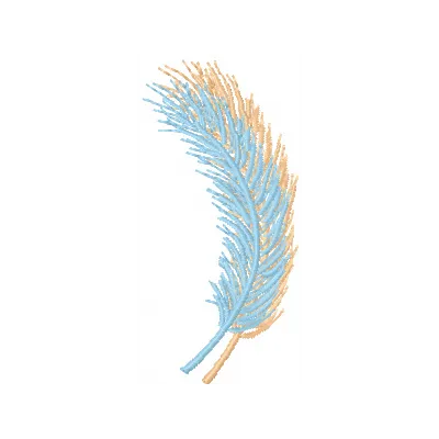 Preview of a beautiful feathers embroidery design, showcasing intricate stitching patterns for FSL and decoration projects.