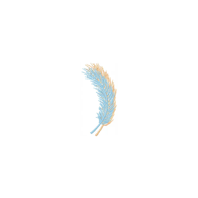 Preview of a beautiful feathers embroidery design, showcasing intricate stitching patterns for FSL and decoration projects.
