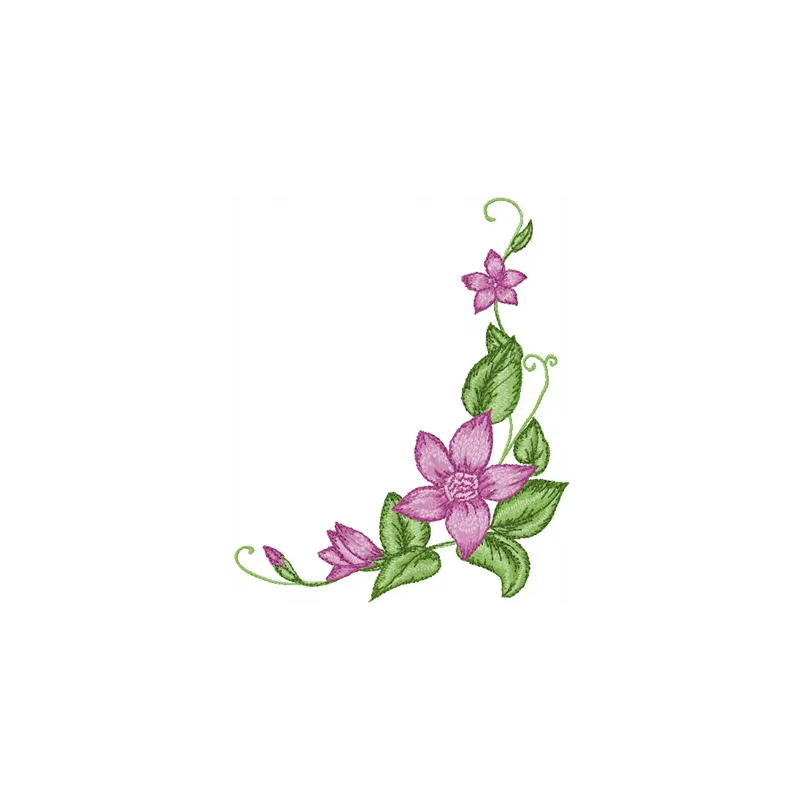 Flower element 6 embroidery design featuring intricate floral motifs, ideal for enhancing various fabric projects.