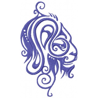 Zodiac Sign Lion embroidery design - Embroidery Design