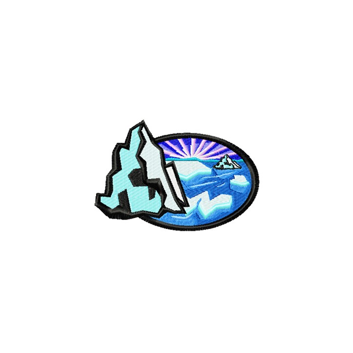 Iceberg embroidery design - Embroidery Design