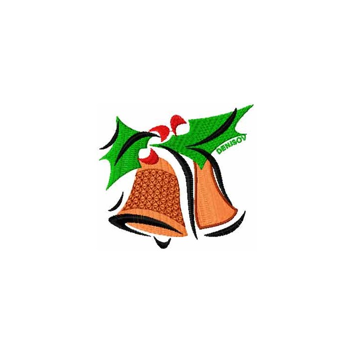 Christmas Bell  embroidery design - Embroidery Design