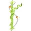 Preview of a Leaves free embroidery design featuring intricate floral patterns for creative stitching projects.