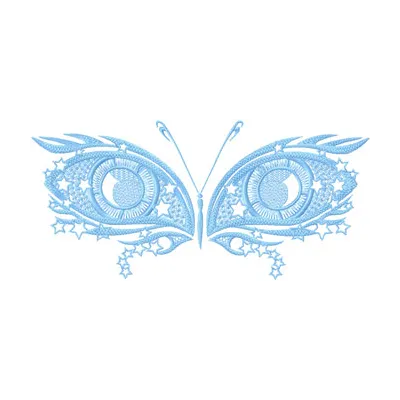 Owl Eyes embroidery design showcasing intricate details, perfect for stitching on t-shirts or bags.