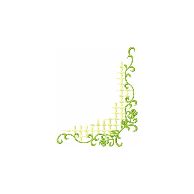 Preview of the Romantic Corner embroidery design, featuring delicate floral motifs for FSL and decorative stitching.