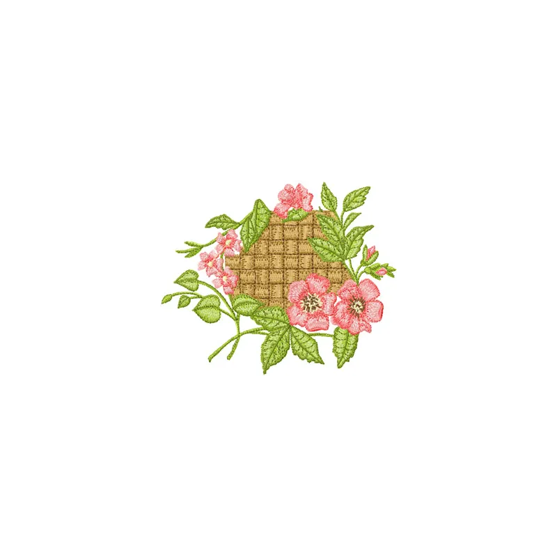 Old Flower Twist embroidery design showcasing intricate floral patterns, ideal for stitching on garments and home decor.