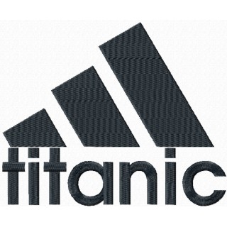 Titanic Adidas logo embroidery design - Embroidery Design