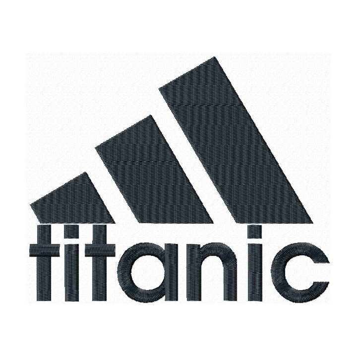 Titanic Adidas logo embroidery design - Embroidery Design