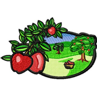 Apple Garden embroidery design - Embroidery Design