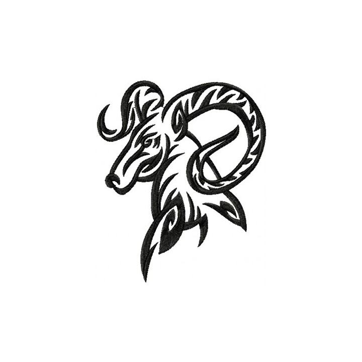 Tribal Goat embroidery design - Embroidery Design