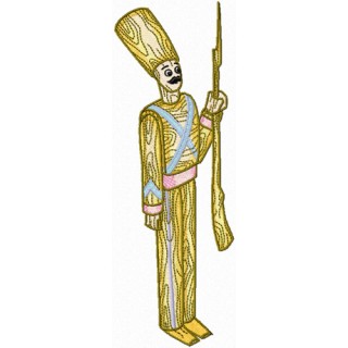 Wooden Toy Soldier embroidery design - Embroidery Design