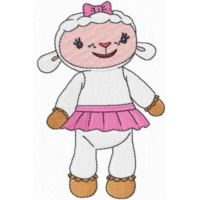 Lambie embroidery design from Doc McStuffins, showcasing a cute stitched motif for crafting projects.