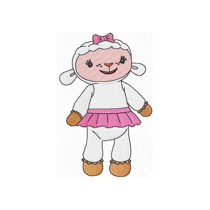 Lambie embroidery design from Doc McStuffins, showcasing a cute stitched motif for crafting projects.