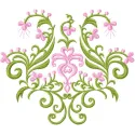 Preview of Flowers Panel embroidery design showcasing intricate floral motifs for FSL and decoration projects.