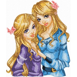 Zodiac Sign Twins embroidery design - Embroidery Design