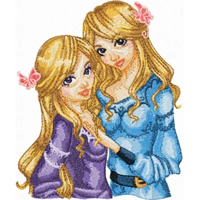 Preview of Zodiac Sign Twins embroidery design featuring enchanting fairies for creative stitching projects.