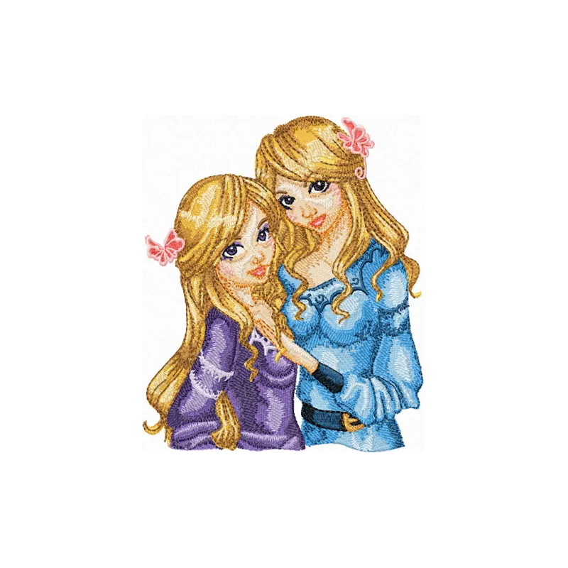 Preview of Zodiac Sign Twins embroidery design featuring enchanting fairies for creative stitching projects.