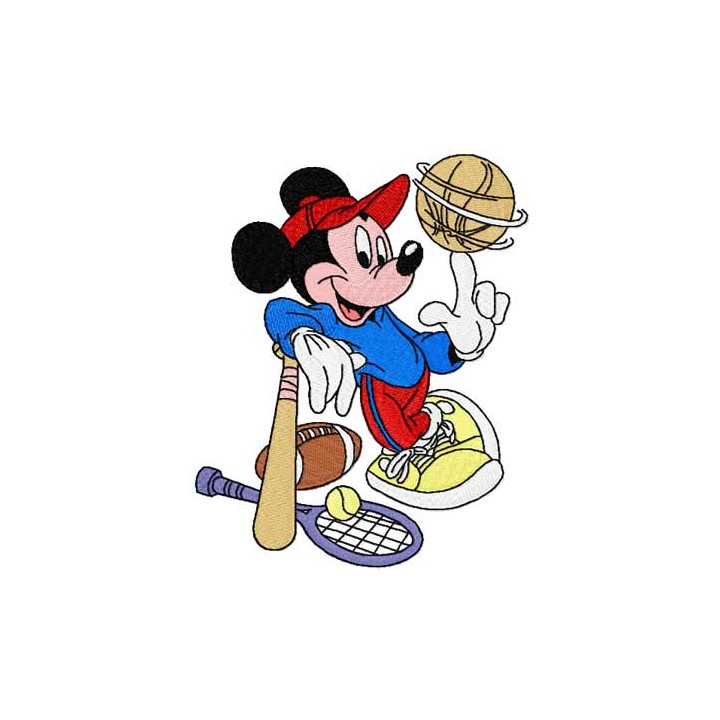 Mickey Mouse Baseball embroidery design - Embroidery Design