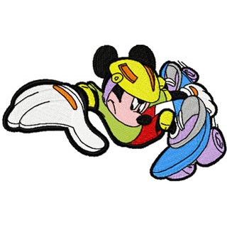 Mickey Mouse Scooter embroidery design - Embroidery Design