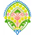 Preview of Flowers Decoration embroidery design featuring intricate floral motifs for various crafting projects.