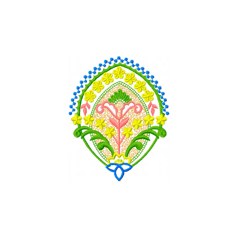 Preview of Flowers Decoration embroidery design featuring intricate floral motifs for various crafting projects.