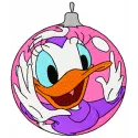 Daisy Duck Christmas Ball embroidery design showcasing a festive motif for holiday stitching projects.