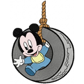Mickey Mouse play embroidery design - Embroidery Design