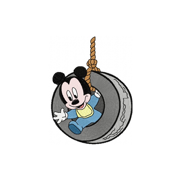 Mickey Mouse play embroidery design - Embroidery Design