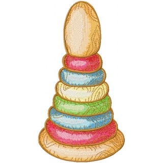 Wooden Pyramid embroidery design - Embroidery Design