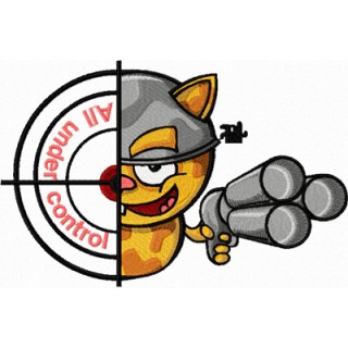 Squirrel All Under Control - Manimals embroidery design - Embroidery Design