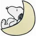 Snoopy and moon embroidery design showcasing a playful stitched motif for creative projects.
