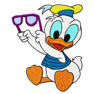 Little Donald with glass embroidery design - Embroidery Design