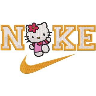 Nike Hello kitty dancing embroidery design - Embroidery Design
