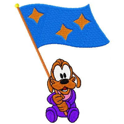 Pluto Victory embroidery design featuring a whimsical Pluto motif for creative stitching projects.