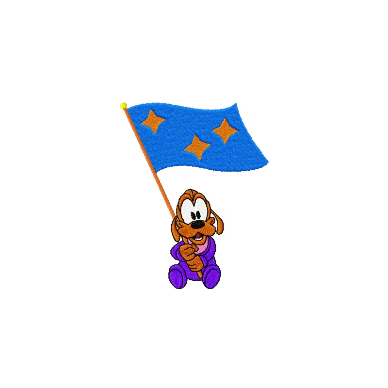 Pluto Victory embroidery design featuring a whimsical Pluto motif for creative stitching projects.