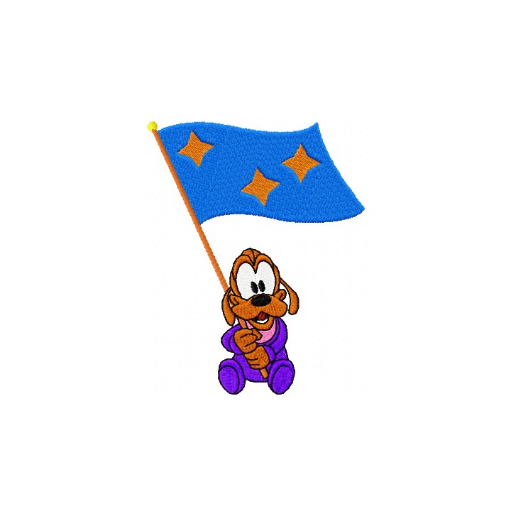 Pluto Victory embroidery design - Embroidery Design