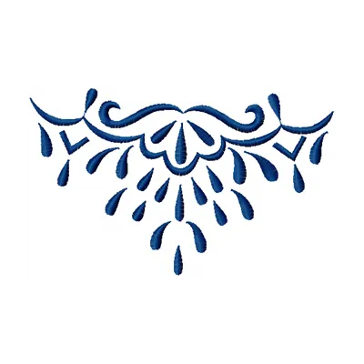 Preview of a dress decoration embroidery design featuring intricate stitched motifs for embellishing garments.