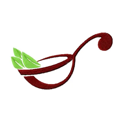 Ladle embroidery design showcasing a creative kitchen motif, perfect for towels or aprons.