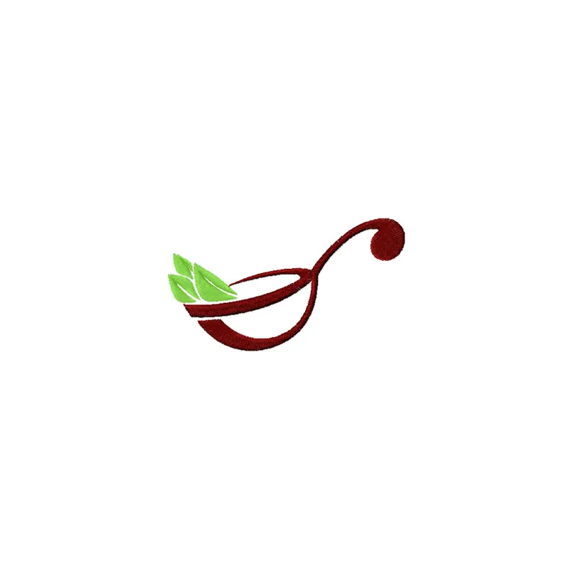 Ladle embroidery design showcasing a creative kitchen motif, perfect for towels or aprons.