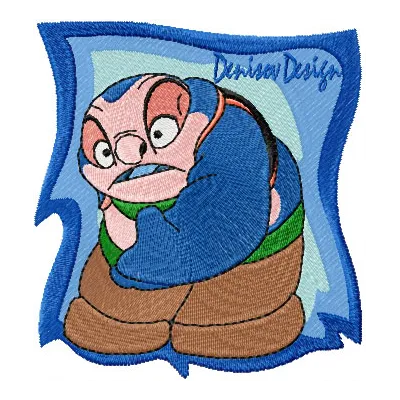 Preview of Dr. Jumba Jookiba embroidery design featuring a colorful cartoon motif for creative stitching projects.