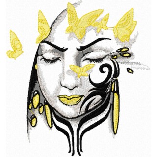 Tribal Lady  embroidery design - Embroidery Design