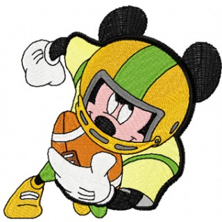 Mickey Mouse out WIN embroidery design - Embroidery Design