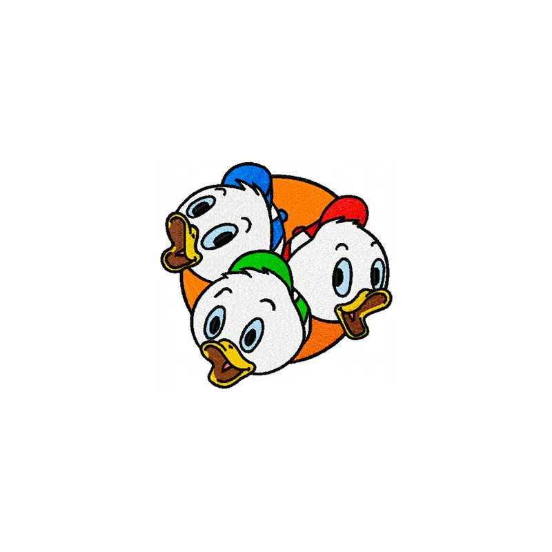 Preview of Friends Ducks embroidery design featuring whimsical ducks, ideal for various stitching projects.