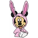 Easter bunny Mickey Mouse embroidery design featuring a playful bunny character with Mickey ears.