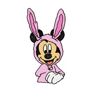 Easter bunny Mickey Mouse embroidery design - Embroidery Design
