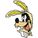 Easter bunny Goofy embroidery design featuring a whimsical character, perfect for festive stitching projects.
