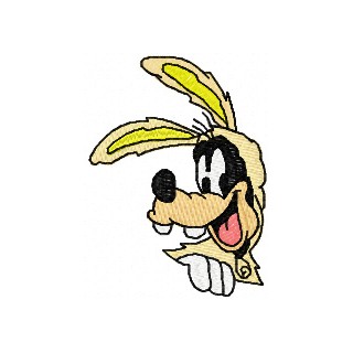 Easter bunny Goofy embroidery design - Embroidery Design