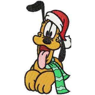 Pluto Christmas embroidery design - Embroidery Design