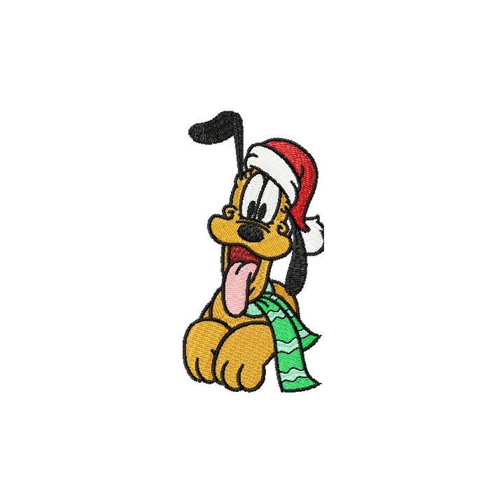 Pluto Christmas embroidery design - Embroidery Design